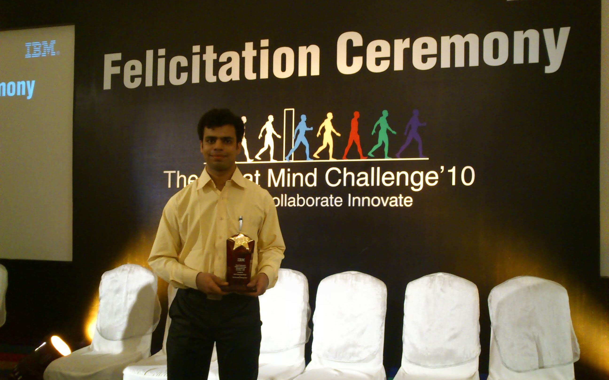 Winner, IBM 'The Great Mind Challenge 10'